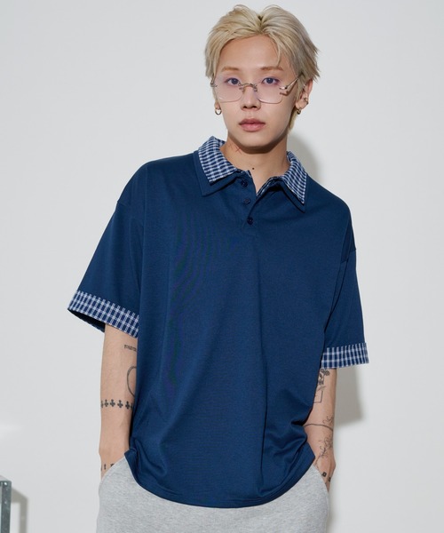 WEGO(ウィゴー)の「WEGO/【26年春夏新作】シャツレイヤードTシャツ(Tシャツ/カットソー・メンズ・ブラック/グレー/ネイビー・MEDIUM/LARGE)」の14枚目の写真