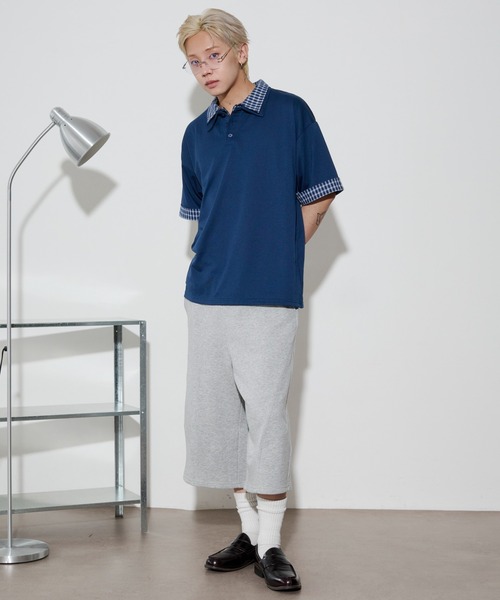WEGO(ウィゴー)の「WEGO/【26年春夏新作】シャツレイヤードTシャツ(Tシャツ/カットソー・メンズ・ブラック/グレー/ネイビー・MEDIUM/LARGE)」の17枚目の写真