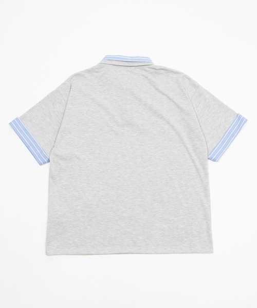WEGO(ウィゴー)の「WEGO/【26年春夏新作】シャツレイヤードTシャツ(Tシャツ/カットソー・メンズ・ブラック/グレー/ネイビー・MEDIUM/LARGE)」の21枚目の写真