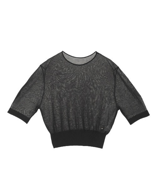 セール】CLANE/クラネ/ SHEER ROLL NECK H/S KNIT TOPS（ニット