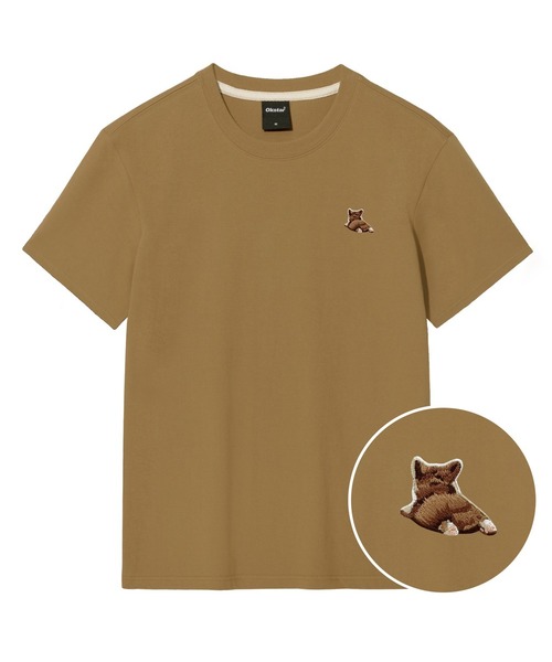 OKSTAR(オクスター)の「ウェルシコギ刺繍半袖(Tシャツ/カットソー・レディース・グレー/ダークグリーン/ネイビー/ベージュ/ホワイト/クリーム/ダークグレー/ライトグレー/ダークブルー/ライトベージュ/カーキ/ブラック・X-LARGE/LARGE/MEDIUM/SMALL/2XL/4XL/3XL)」の6枚目の写真