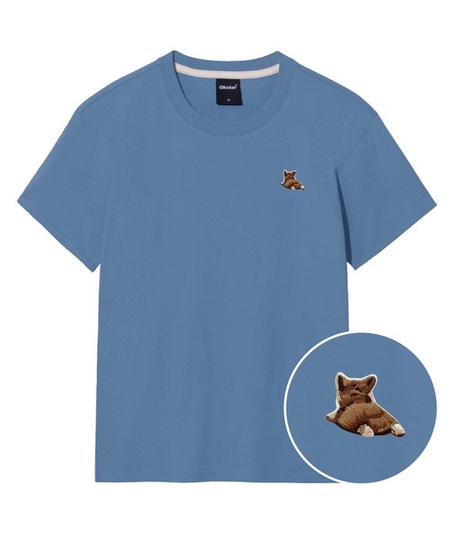 OKSTAR(オクスター)の「ウェルシコギ刺繍半袖(Tシャツ/カットソー・レディース・グレー/ダークグリーン/ネイビー/ベージュ/ホワイト/クリーム/ダークグレー/ライトグレー/ダークブルー/ライトベージュ/カーキ/ブラック・X-LARGE/LARGE/MEDIUM/SMALL/2XL/4XL/3XL)」の12枚目の写真