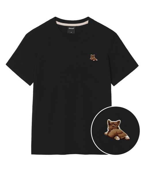 OKSTAR(オクスター)の「ウェルシコギ刺繍半袖(Tシャツ/カットソー・レディース・グレー/ダークグリーン/ネイビー/ベージュ/ホワイト/クリーム/ダークグレー/ライトグレー/ダークブルー/ライトベージュ/カーキ/ブラック・X-LARGE/LARGE/MEDIUM/SMALL/2XL/4XL/3XL)」の2枚目の写真