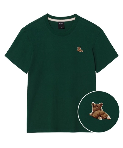 OKSTAR(オクスター)の「ウェルシコギ刺繍半袖(Tシャツ/カットソー・レディース・グレー/ダークグリーン/ネイビー/ベージュ/ホワイト/クリーム/ダークグレー/ライトグレー/ダークブルー/ライトベージュ/カーキ/ブラック・X-LARGE/LARGE/MEDIUM/SMALL/2XL/4XL/3XL)」の9枚目の写真