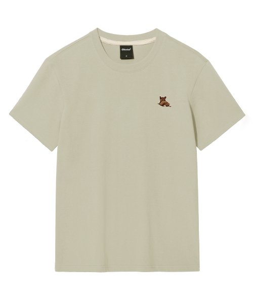 OKSTAR(オクスター)の「ウェルシコギ刺繍半袖(Tシャツ/カットソー・レディース・グレー/ダークグリーン/ネイビー/ベージュ/ホワイト/クリーム/ダークグレー/ライトグレー/ダークブルー/ライトベージュ/カーキ/ブラック・X-LARGE/LARGE/MEDIUM/SMALL/2XL/4XL/3XL)」の14枚目の写真