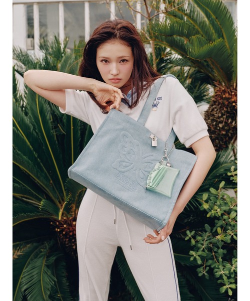 LILY BROWN(リリーブラウン)の「【LILY BROWN×ANNA SUI】パイルポロトップス(Tシャツ/カットソー・レディース・ピンク/ホワイト/ネイビー・F)」の5枚目の写真