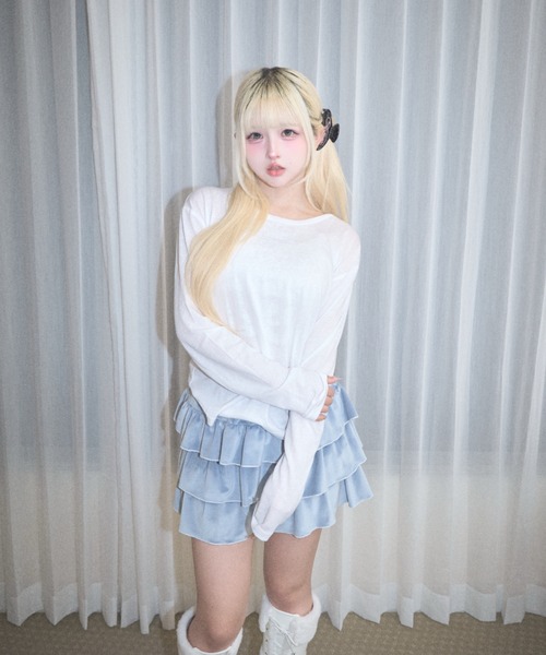Lovilyn(ラヴィリン)の「レースワッペンシアートップス(Tシャツ/カットソー・レディース・ホワイト/アイボリー・FREE)」の12枚目の写真