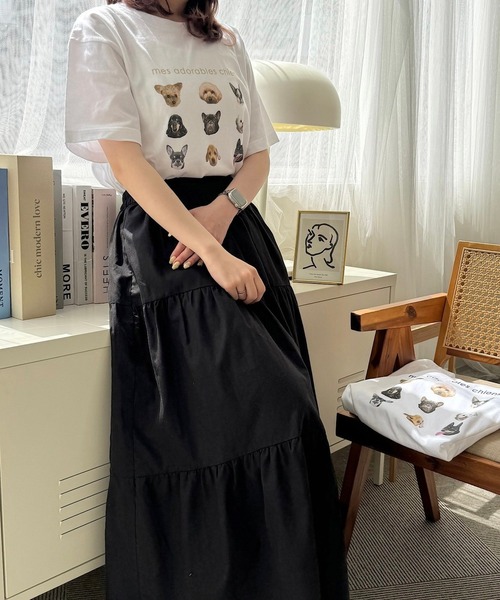 tunee(チュニー)の「DOGプリントデザイン半袖Tシャツ(hsyd)(Tシャツ/カットソー・レディース・アイボリー/ベージュ/ネイビー・LARGE/SMALL/MEDIUM)」の18枚目の写真