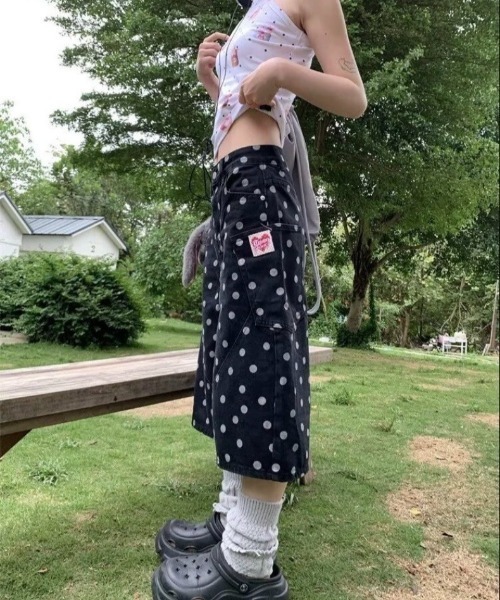 UP START（アップスタート）の「【LAMPOON】ドットハーフパンツ（その他パンツ・レディース・ブラック・MEDIUM/LARGE/SMALL）」の5枚目の写真