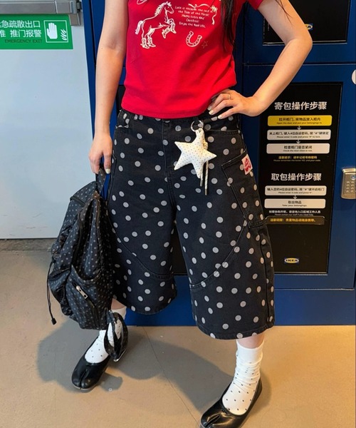 UP START（アップスタート）の「【LAMPOON】ドットハーフパンツ（その他パンツ・レディース・ブラック・MEDIUM/LARGE/SMALL）」の7枚目の写真