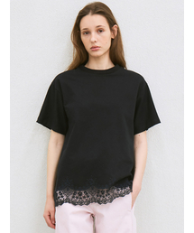 le（ル）の「embroidered loose-fit T-shirt (navy)（Tシャツ/カットソー）」