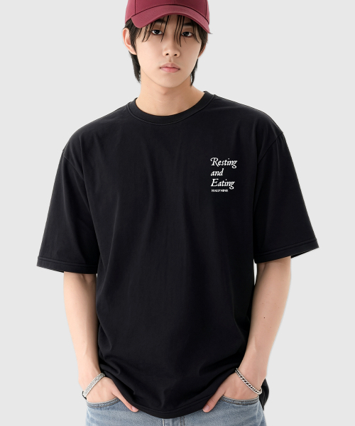 HALFNINE(ハーフナイン)の「フーヨユ 半袖Tシャツ I06BRD_HBX11340(Tシャツ/カットソー・メンズ・ホワイト/ブラック・SMALL/MEDIUM/LARGE/X-LARGE)」の4枚目の写真