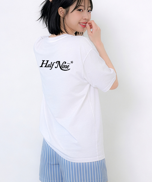 HALFNINE(ハーフナイン)の「フーヨユ 半袖Tシャツ I06BRD_HBX11340(Tシャツ/カットソー・メンズ・ホワイト/ブラック・SMALL/MEDIUM/LARGE/X-LARGE)」の10枚目の写真