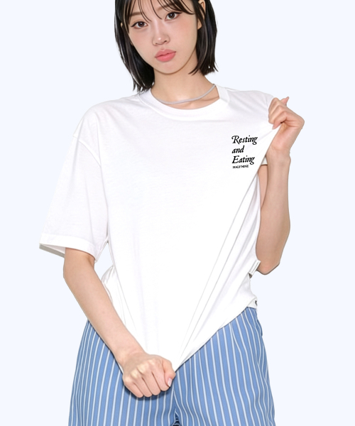HALFNINE(ハーフナイン)の「フーヨユ 半袖Tシャツ I06BRD_HBX11340(Tシャツ/カットソー・メンズ・ホワイト/ブラック・SMALL/MEDIUM/LARGE/X-LARGE)」の11枚目の写真
