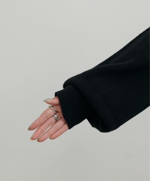LARUTA(ラルータ)の「【LARUTA】片畦V開きニットカーデ(カーディガン/ボレロ・レディース・アイボリー/モカ/ブラック/イエロー/ボルドー・FREE)」の8枚目の写真