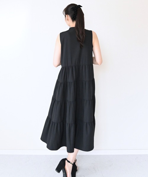 Neige（ネージュ）の「ノーブルリボンティアードワンピース（ワンピース・レディース・ネイビー/ブラック・ONE SIZE）」の9枚目の写真
