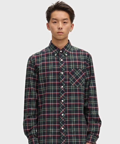 FRED PERRY(フレッドペリー)の「【先行予約受付中】Fred Perry Tartan Shirt/フレッドペリータータンチェックシャツ(シャツ/ブラウス・メンズ・グリーン・S/M/L)」の4枚目の写真