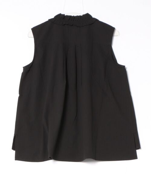 HEAVENLY(ヘブンリー)の「【 HEAVENLY / ヘブンリー 】 Cotton Lawn Frill Neck N/S Blouse / コットン ローン フリルネック ノースリーブ ブラウス 2636082 DLI(シャツ/ブラウス・レディース・ブラック/ライトグレー・FREE)」の6枚目の写真