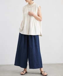 HEAVENLY（ヘブンリー）の「【 HEAVENLY / ヘブンリー 】 Cotton Lawn Frill Neck N/S Blouse / コットン ローン フリルネック ノースリーブ ブラウス 　2636082　DLI（シャツ/ブラウス）」