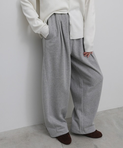 select MOCA(セレクトモカ)の「ツータックドロストスウェットパンツ(スウェットパンツ・レディース・グレー/ブラック/アイボリー・FREE)」の1枚目の写真