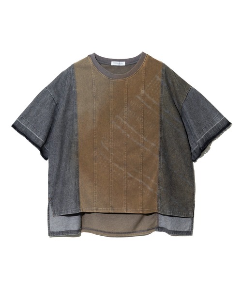mililopiulu（ミリロピュール）の「mililopiulu/ミリロピュール　ステンシルプリント Tシャツ（Tシャツ/カットソー・レディース・モカ/ブルー・FREE）」の7枚目の写真