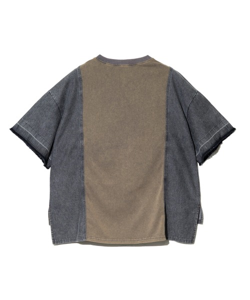 mililopiulu（ミリロピュール）の「mililopiulu/ミリロピュール　ステンシルプリント Tシャツ（Tシャツ/カットソー・レディース・モカ/ブルー・FREE）」の8枚目の写真