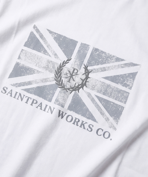 SAINTPAIN（セイントペイン）の「SP ヴィンテージ ユニオンジャック 半袖Tシャツ ホワイト（Tシャツ/カットソー・レディース・その他・MEDIUM/LARGE）」の3枚目の写真
