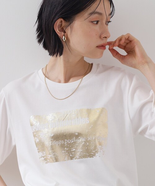 THE SHOP TK (ザ ショップ ティーケー )の「【ひんやり/吸水速乾】プリントアソートTシャツ(Tシャツ/カットソー・レディース・オフホワイト/ホワイト系3/ブラック系その他4/ブラック/ダークブラウン系/ホワイト系6・12/13)」の3枚目の写真