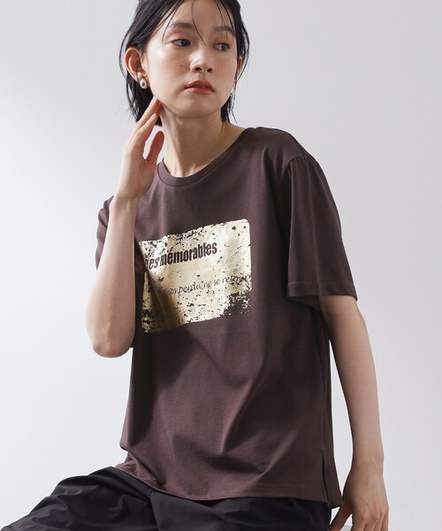 THE SHOP TK (ザ ショップ ティーケー )の「【ひんやり/吸水速乾】プリントアソートTシャツ(Tシャツ/カットソー・レディース・オフホワイト/ホワイト系3/ブラック系その他4/ブラック/ダークブラウン系/ホワイト系6・12/13)」の6枚目の写真