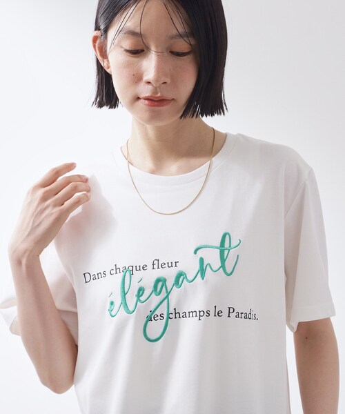 THE SHOP TK (ザ ショップ ティーケー )の「【ひんやり/吸水速乾】プリントアソートTシャツ(Tシャツ/カットソー・レディース・オフホワイト/ホワイト系3/ブラック系その他4/ブラック/ダークブラウン系/ホワイト系6・12/13)」の2枚目の写真
