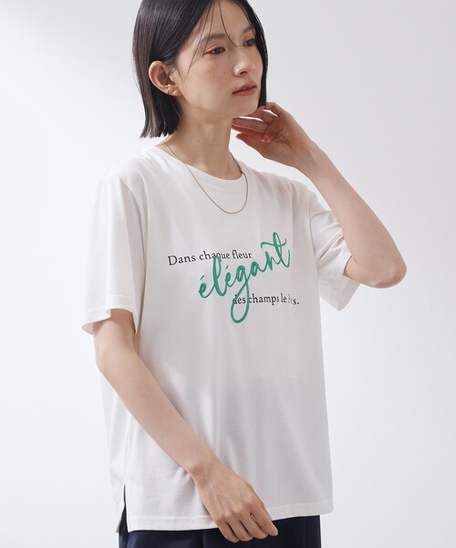 THE SHOP TK (ザ ショップ ティーケー )の「【ひんやり/吸水速乾】プリントアソートTシャツ(Tシャツ/カットソー・レディース・オフホワイト/ホワイト系3/ブラック系その他4/ブラック/ダークブラウン系/ホワイト系6・12/13)」の11枚目の写真