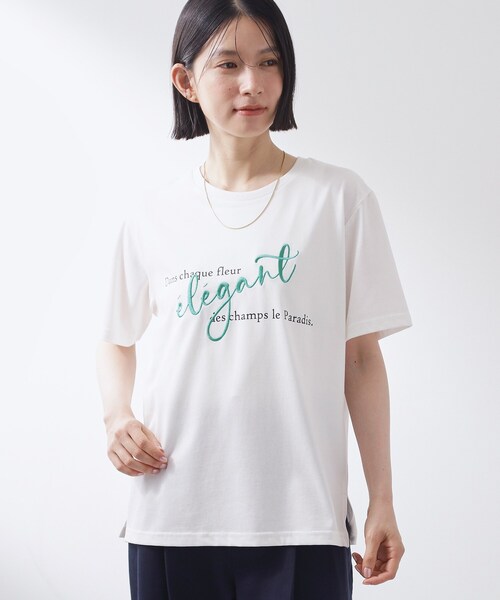 THE SHOP TK (ザ ショップ ティーケー )の「【ひんやり/吸水速乾】プリントアソートTシャツ(Tシャツ/カットソー・レディース・オフホワイト/ホワイト系3/ブラック系その他4/ブラック/ダークブラウン系/ホワイト系6・12/13)」の12枚目の写真