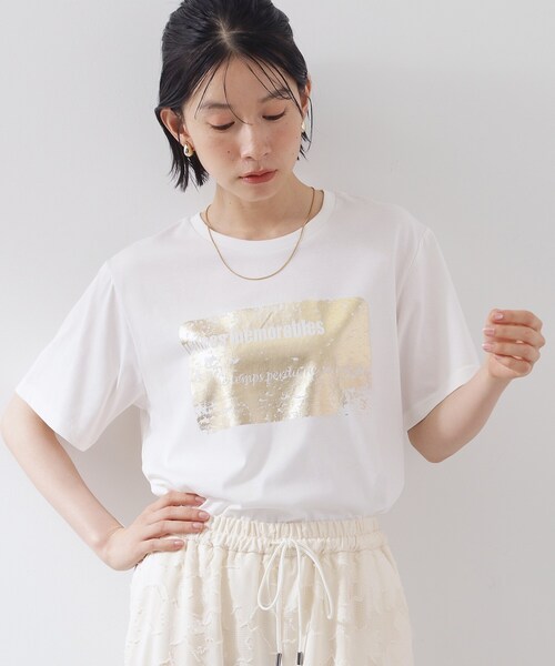 THE SHOP TK (ザ ショップ ティーケー )の「【ひんやり/吸水速乾】プリントアソートTシャツ(Tシャツ/カットソー・レディース・オフホワイト/ホワイト系3/ブラック系その他4/ブラック/ダークブラウン系/ホワイト系6・12/13)」の20枚目の写真