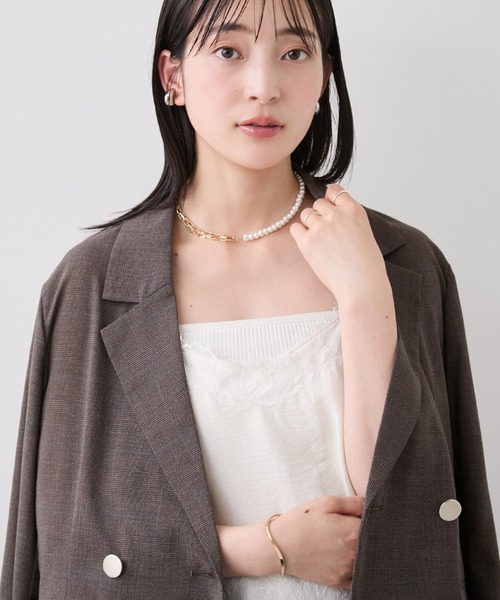VIS（ビス）の「パールチェーンネックレス（ネックレス・レディース・シルバー/ゴールド・FREE）」の8枚目の写真