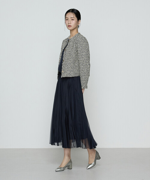 K.T KIYOKO TAKASE(キヨコタカセ)の「〔 Sサイズ 〕マットカルゼオーガンジー プリーツスカート(スカート・レディース・ピンク系その他・5号)」の2枚目の写真