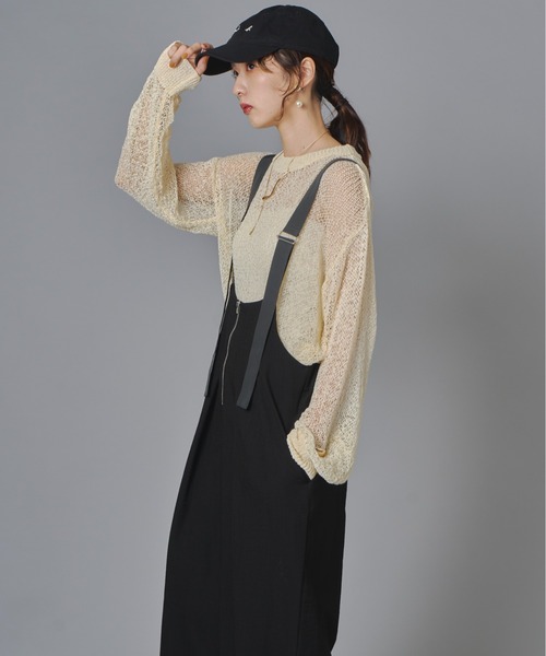 terrace(テラス)の「フロントジップツータックサロペット(サロペット/オーバーオール・レディース・チャコール/ブラック/オリーブ・FREE)」の21枚目の写真