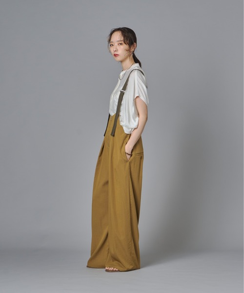 terrace(テラス)の「フロントジップツータックサロペット(サロペット/オーバーオール・レディース・チャコール/ブラック/オリーブ・FREE)」の9枚目の写真