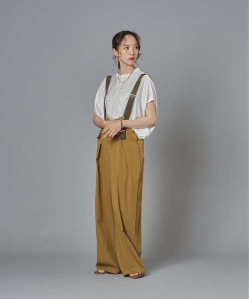 terrace(テラス)の「フロントジップツータックサロペット(サロペット/オーバーオール・レディース・チャコール/ブラック/オリーブ・FREE)」の11枚目の写真