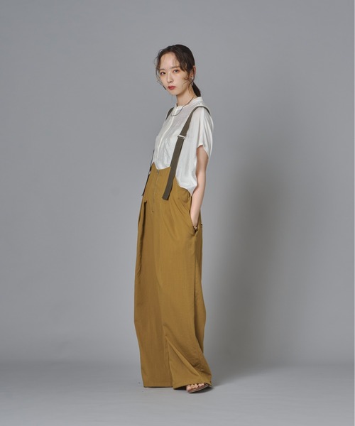 terrace(テラス)の「フロントジップツータックサロペット(サロペット/オーバーオール・レディース・チャコール/ブラック/オリーブ・FREE)」の14枚目の写真