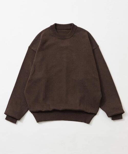 URBAN RESEARCH(アーバンリサーチ)の「COTTON CASHMERE CREW NECK KNIT(ニット/セーター・メンズ・ブラック/ブラウン/レッド・MEDIUM/LARGE)」の3枚目の写真