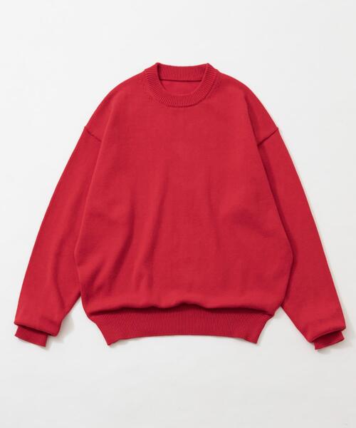 URBAN RESEARCH(アーバンリサーチ)の「COTTON CASHMERE CREW NECK KNIT(ニット/セーター・メンズ・ブラック/ブラウン/レッド・MEDIUM/LARGE)」の1枚目の写真