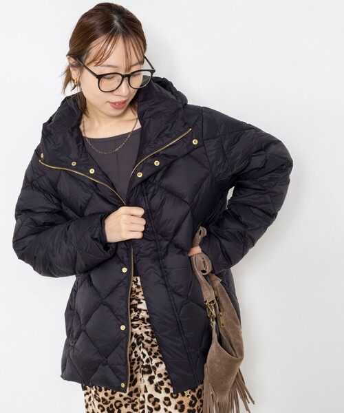 NOLLEY’S(ノーリーズ)の「【WEB限定】【TAION/タイオン】ボリュームフードダウン(ダウンジャケット/コート・レディース・ブラック/オフホワイト/キャメル・FREE)」の20枚目の写真