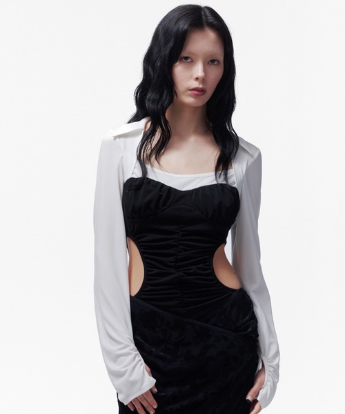 THINGS THAT MATTER(シングス ザット マター)の「【ZOZOTOWN限定】JERSEY BODYSUIT / ジャージー ボディースーツ(Tシャツ/カットソー・レディース・ホワイト/ホワイト×ブラック/ブラック・FREE)」の10枚目の写真
