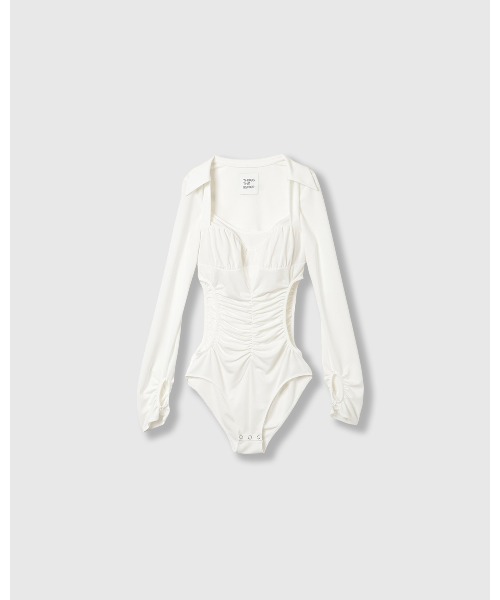 THINGS THAT MATTER(シングス ザット マター)の「【ZOZOTOWN限定】JERSEY BODYSUIT / ジャージー ボディースーツ(Tシャツ/カットソー・レディース・ホワイト/ホワイト×ブラック/ブラック・FREE)」の18枚目の写真
