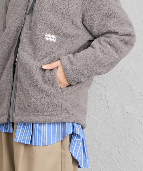 MARMOT（マーモット）の「【WEB先行予約】[Marmot/マーモット] 別注 ATT ボアフリースジャケット（ブルゾン・レディース・ブラック/グレー/ベージュ・XL/S/L/M）」の11枚目の写真