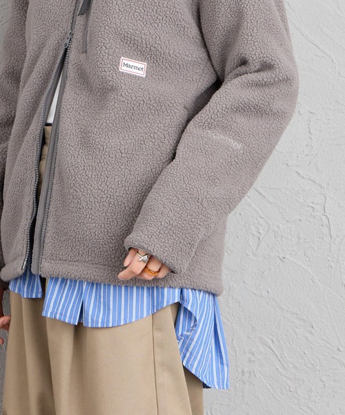 MARMOT（マーモット）の「【WEB先行予約】[Marmot/マーモット] 別注 ATT ボアフリースジャケット（ブルゾン・レディース・ブラック/グレー/ベージュ・XL/S/L/M）」の12枚目の写真