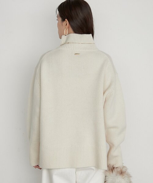 LOUNGEDRESS(ラウンジドレス)の「《イージーケア/セットアップ可》ヤクウールハイネックニット(ニット/セーター・レディース・オフホワイト/グレー/ブラック・FREE)」の10枚目の写真