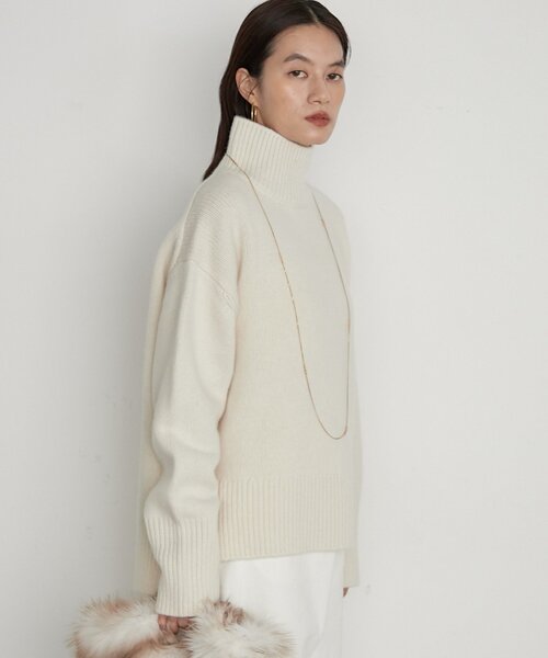 LOUNGEDRESS(ラウンジドレス)の「《イージーケア/セットアップ可》ヤクウールハイネックニット(ニット/セーター・レディース・オフホワイト/グレー/ブラック・FREE)」の11枚目の写真
