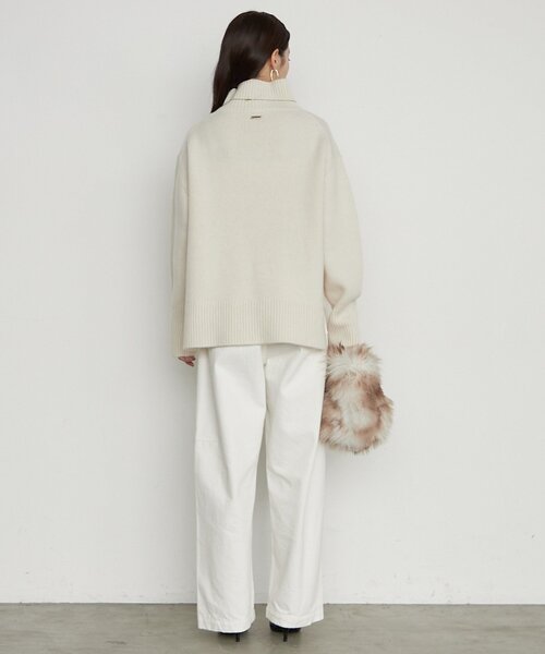 LOUNGEDRESS(ラウンジドレス)の「《イージーケア/セットアップ可》ヤクウールハイネックニット(ニット/セーター・レディース・オフホワイト/グレー/ブラック・FREE)」の14枚目の写真