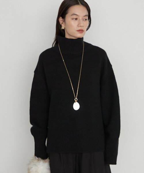 LOUNGEDRESS(ラウンジドレス)の「《イージーケア/セットアップ可》ヤクウールハイネックニット(ニット/セーター・レディース・オフホワイト/グレー/ブラック・FREE)」の16枚目の写真